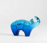 Sculpture bronze Rhinocéros Bleu - COUQUEBERG - KOOKYKROM
