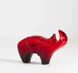 Sculpture bronze Rhinocéros Rouge - COUQUEBERG - KOOKYKROM