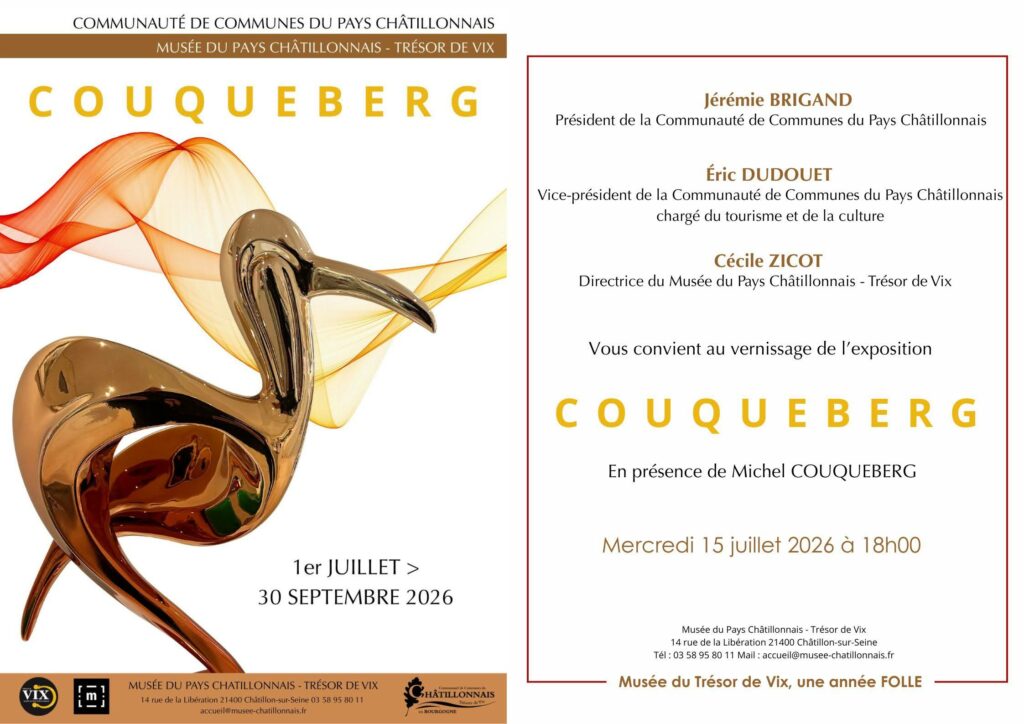 Invitation COUQUEBERG Exposition Musée du Trésor de Vix